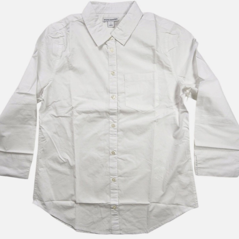 NIB Amazon Essentials Women's Classic-Fit 3/4 Sleeve Poplin Shirt- Size S - Picture 2 of 10
